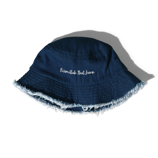 BTJ Distressed Denim Bucket Hat