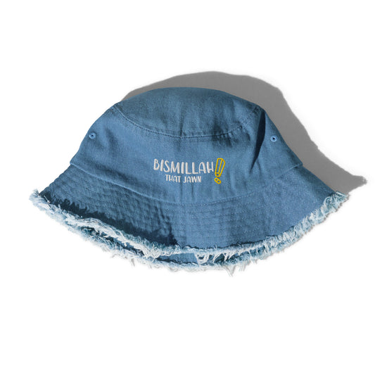 BTJ Distressed Light Denim Bucket Hat
