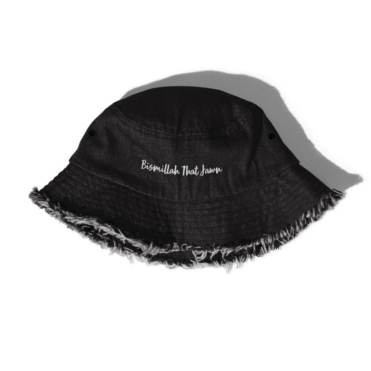 BTJ Distressed Denim Bucket Hat