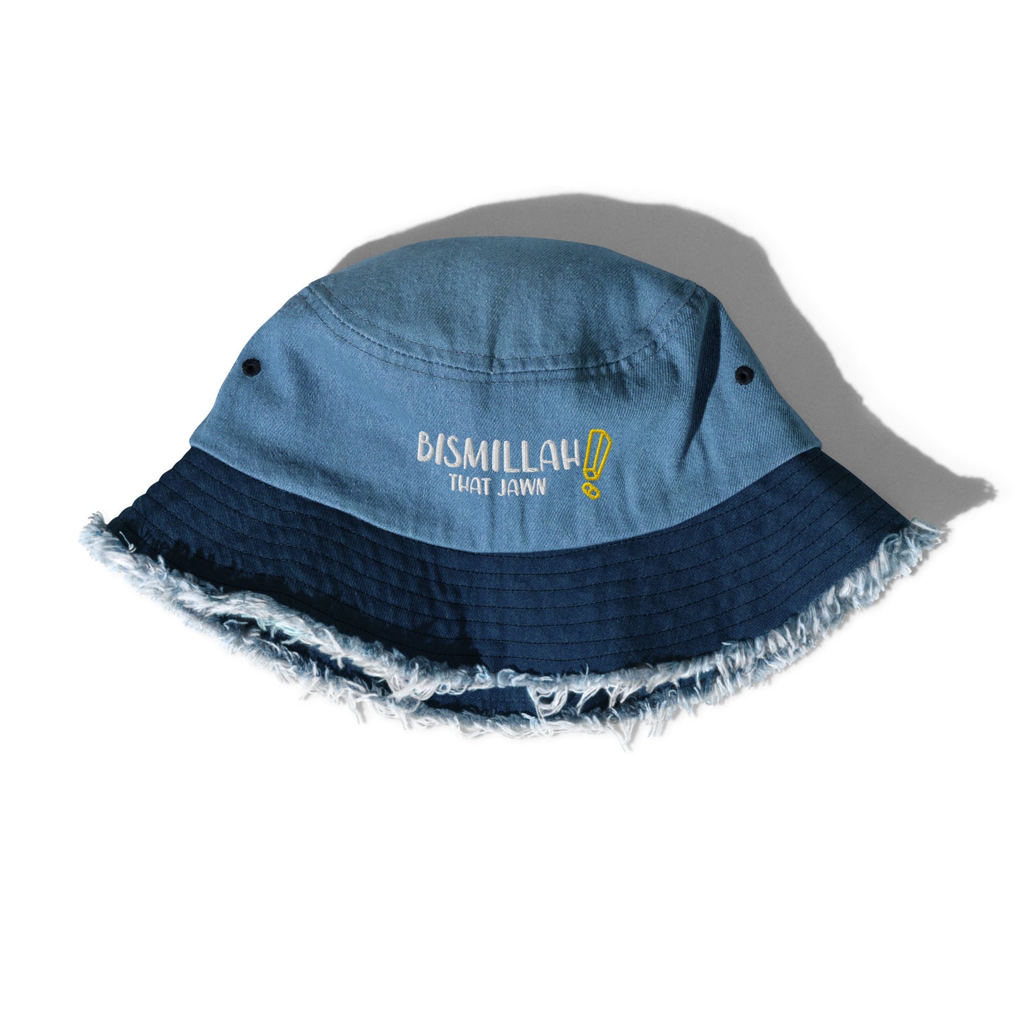BTJ Distressed Light Denim Bucket Hat